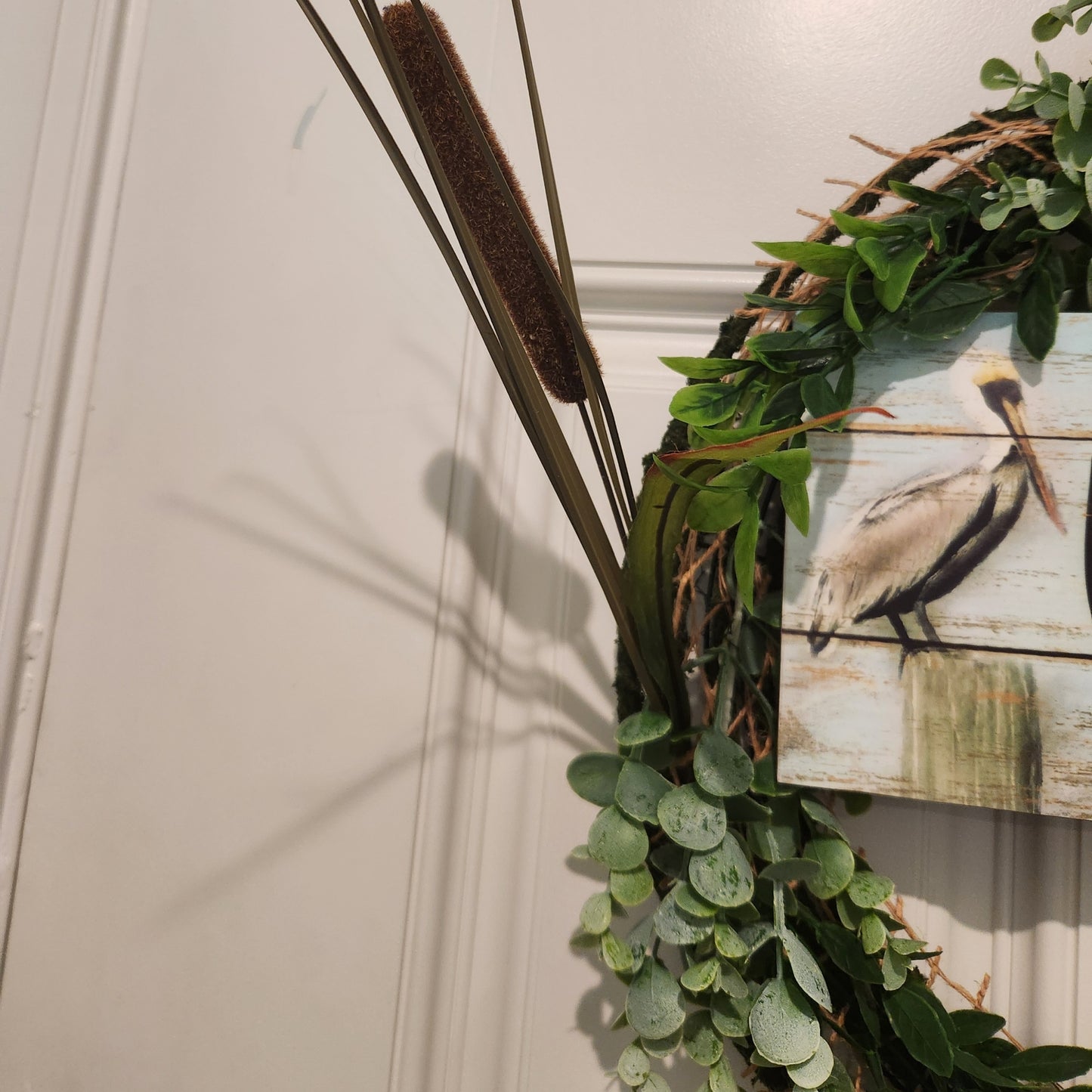 Coastal Wreath with Pelican