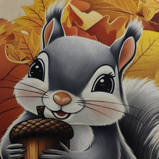 Fall Squirrel Garden Flag