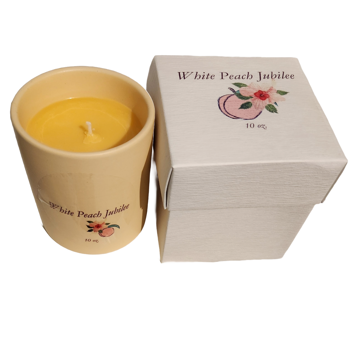 White Peach Jubilee Candle