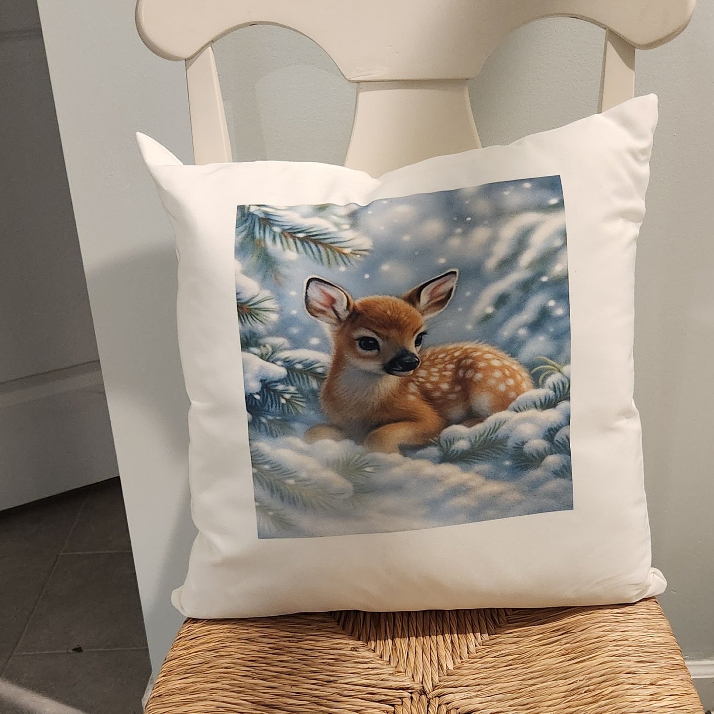 Baby Deer Decorative Throw Pillow