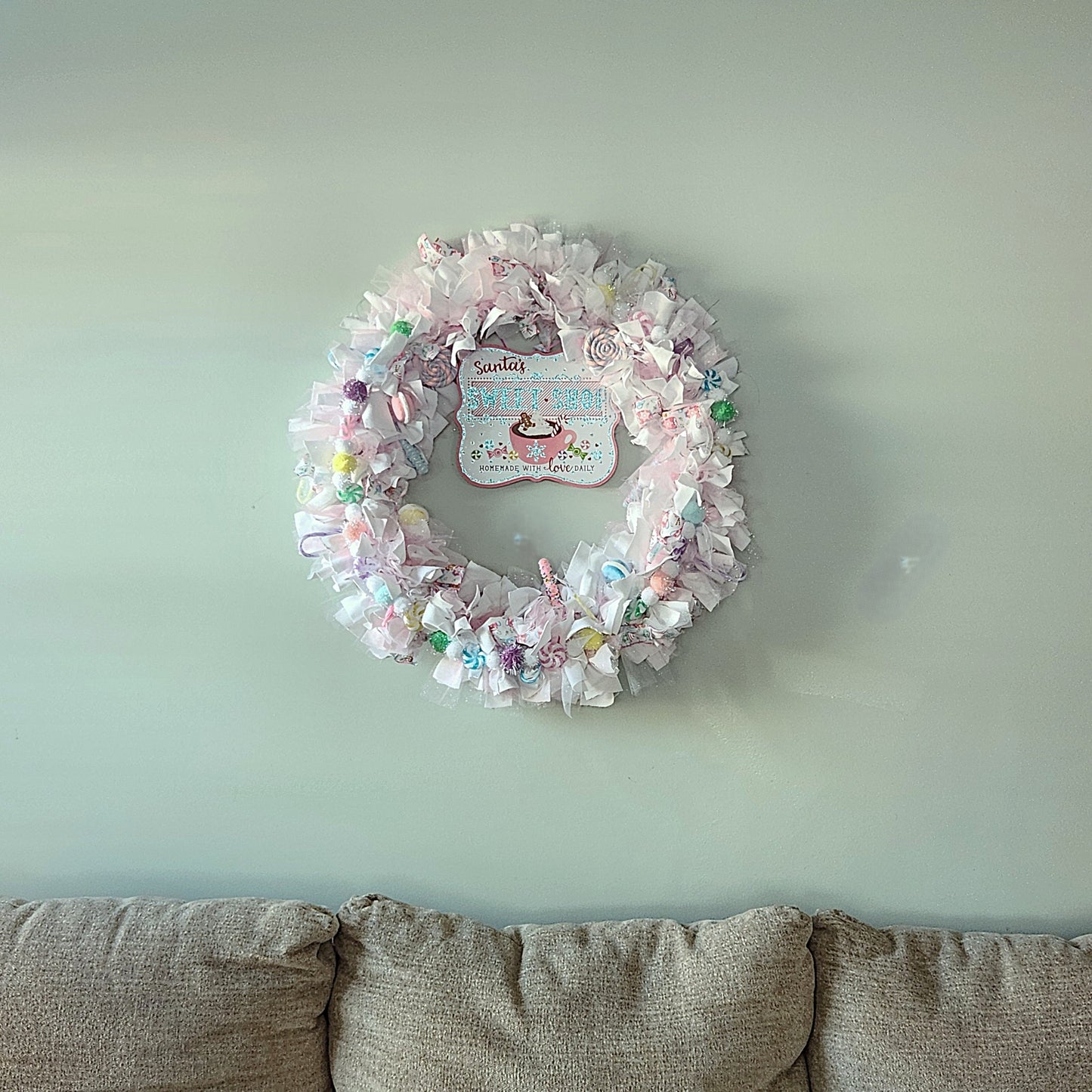 Candyland Christmas Wreath