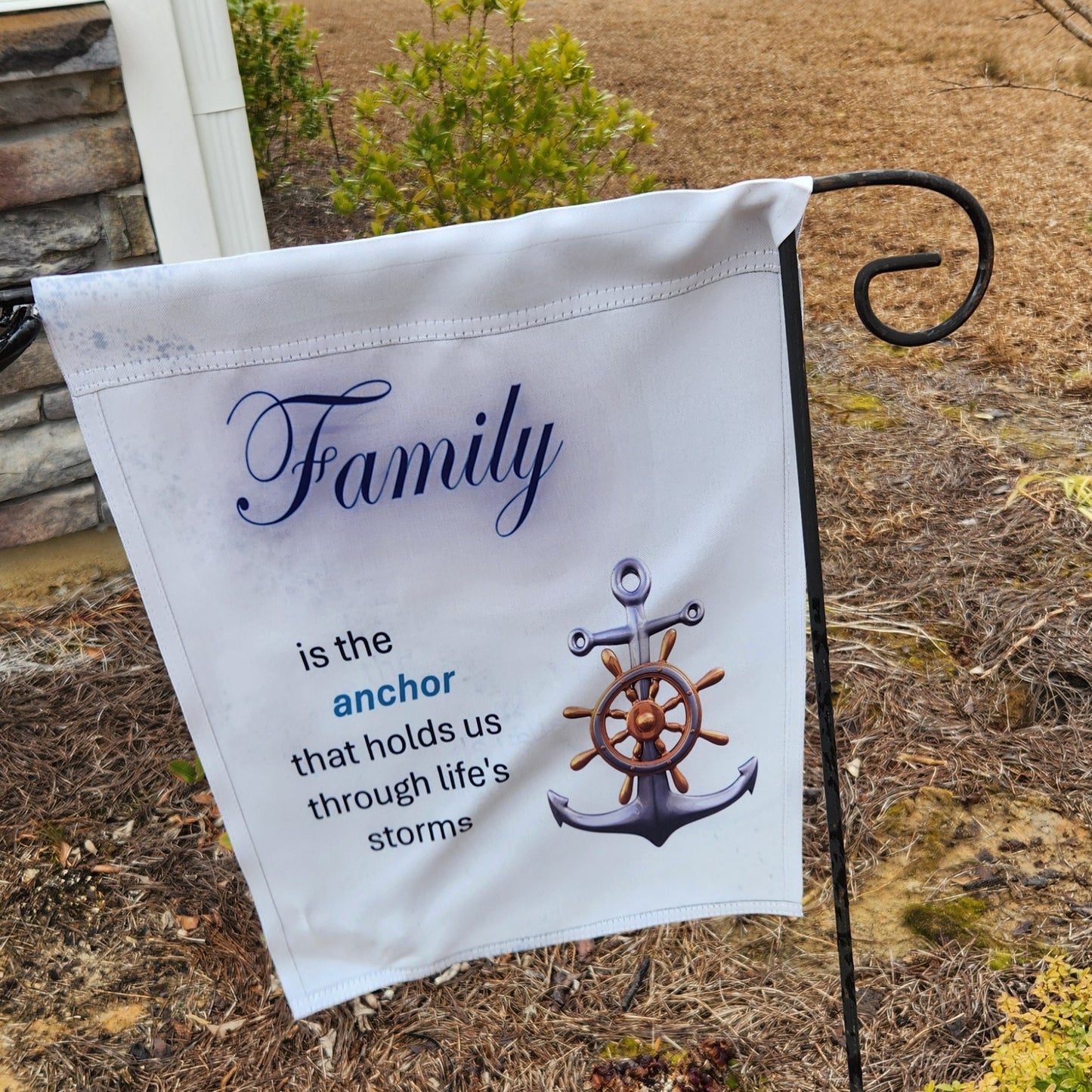 Family Anchor Double Sided Garden Flag