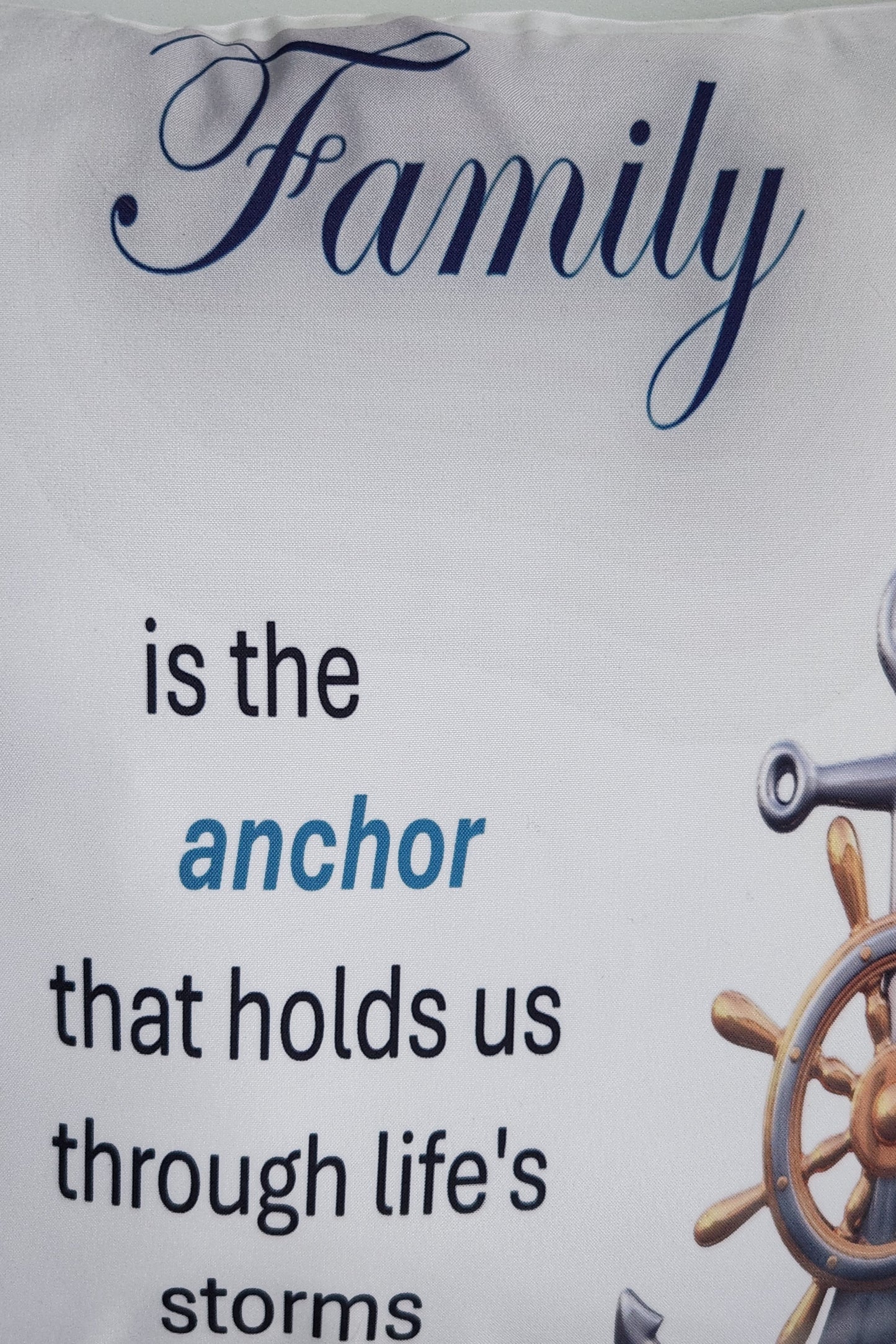 Family Anchor square throw pillow