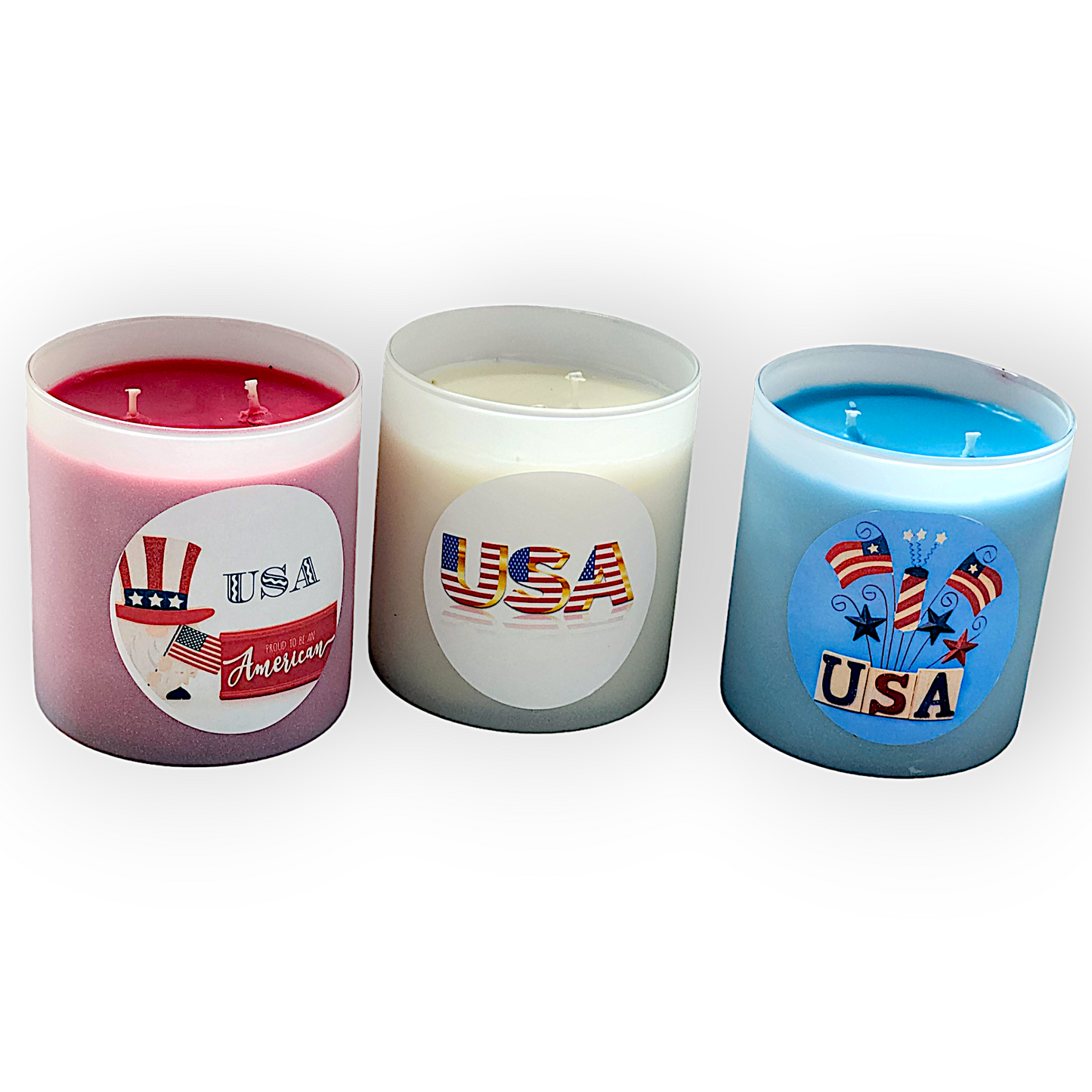 Custom patriotic Candles