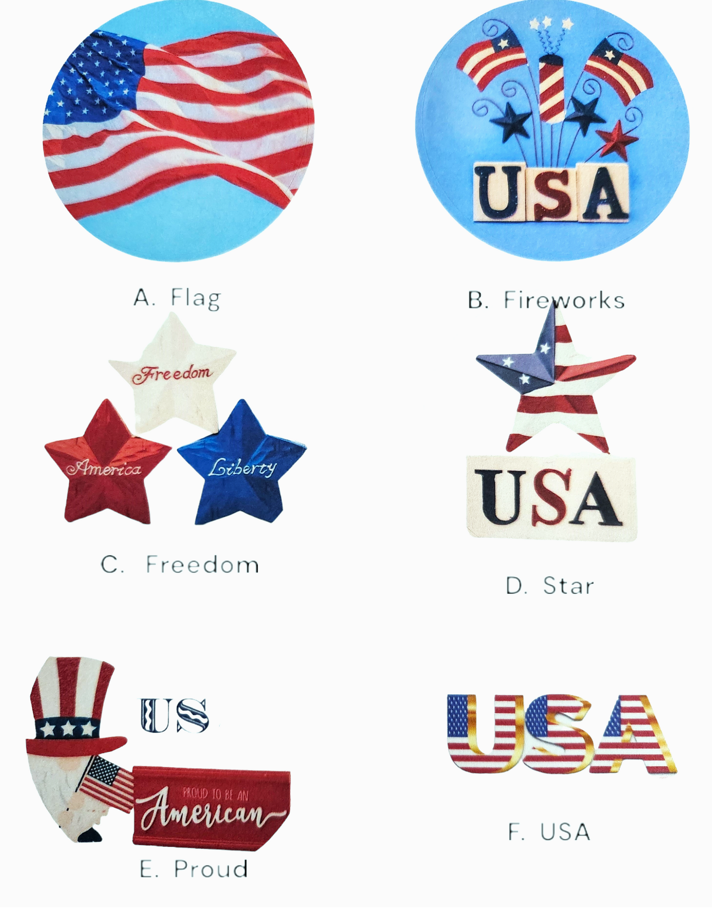 Custom patriotic Candles