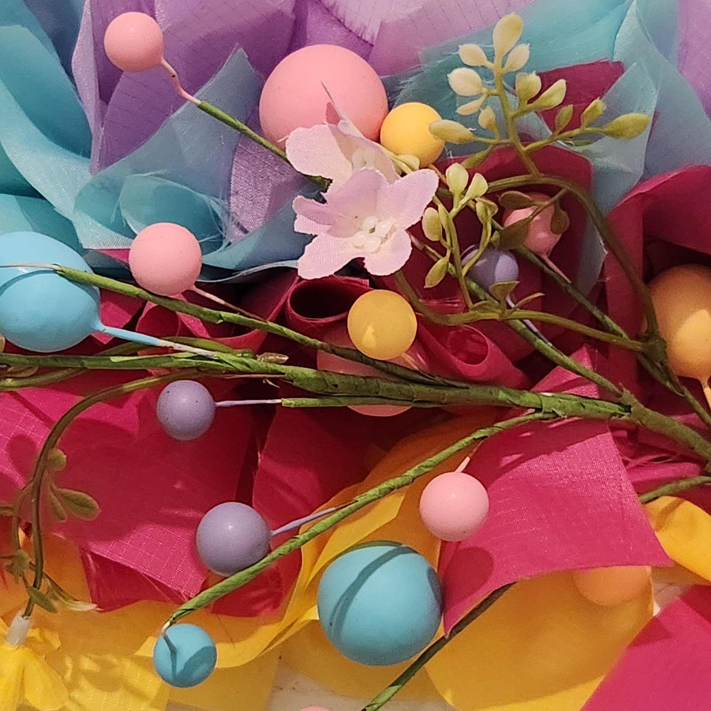 Hello Spring Rag Wreath