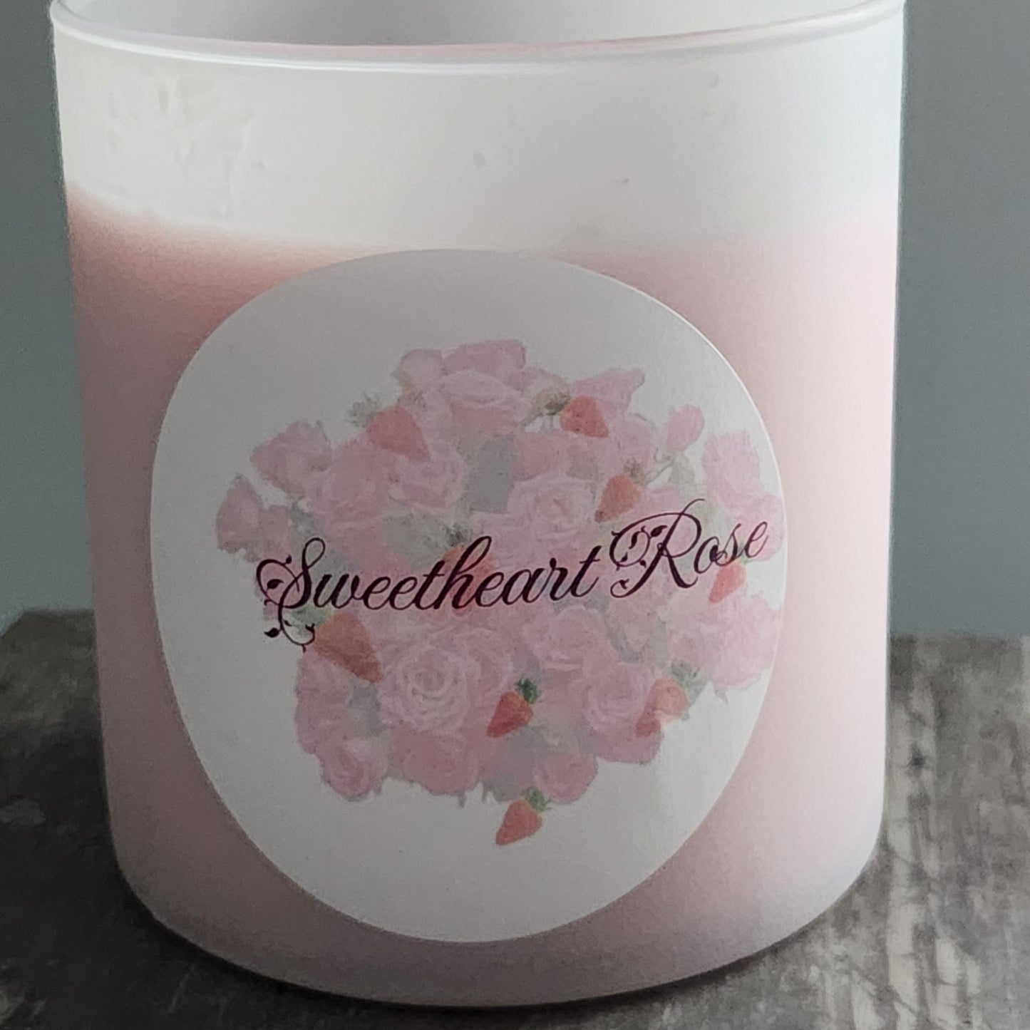 Sweetheart Rose romantic candle