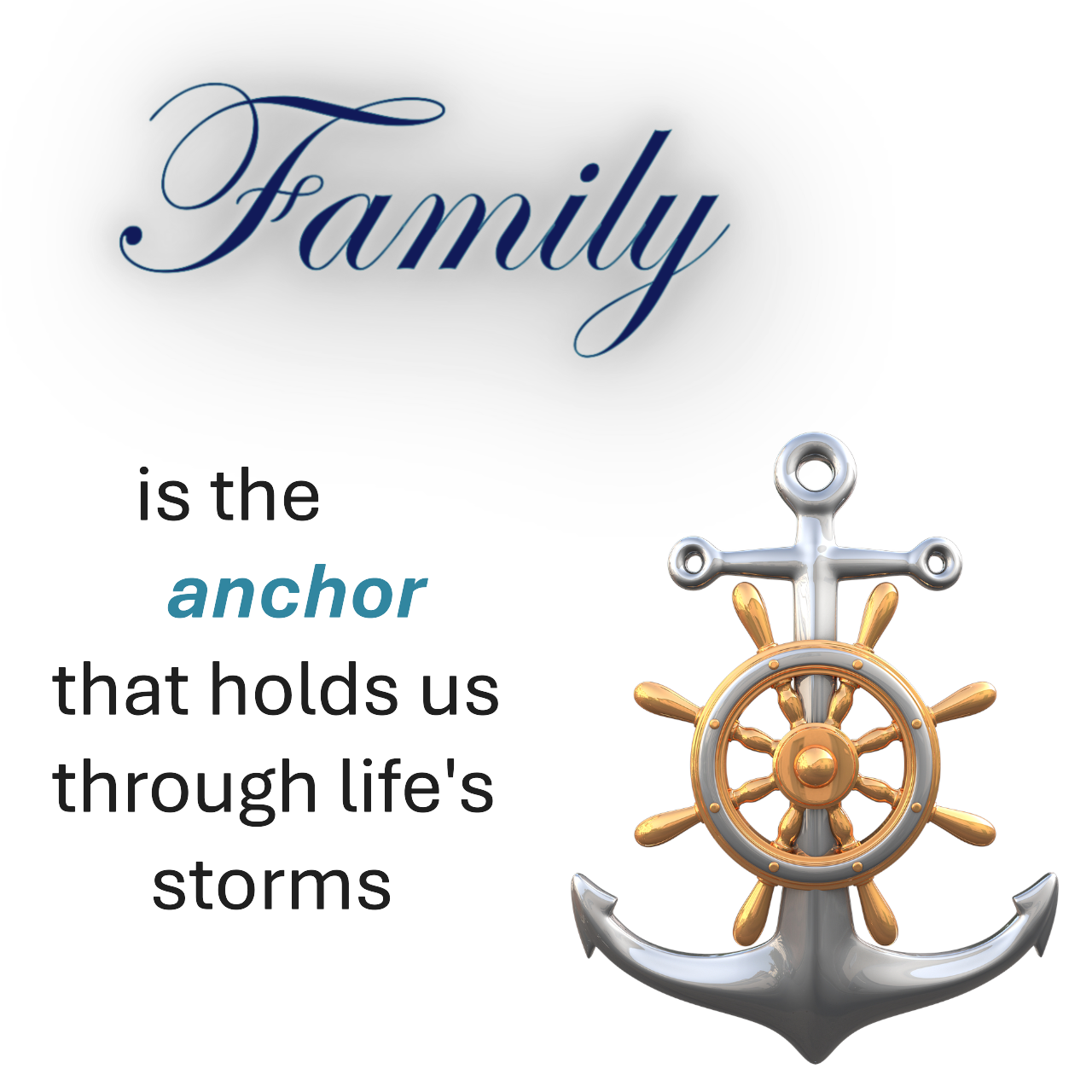 Family Anchor Double Sided Garden Flag