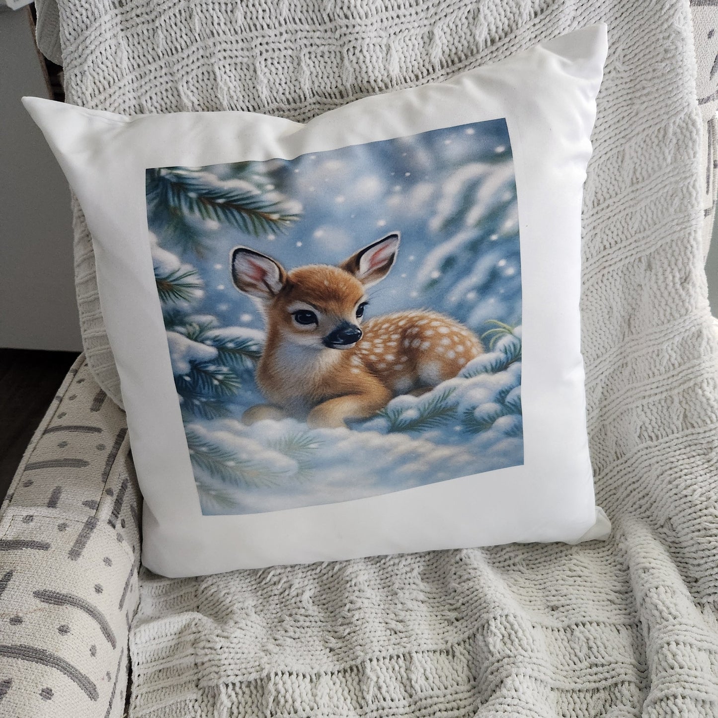 Baby Deer Decorative Throw Pillow